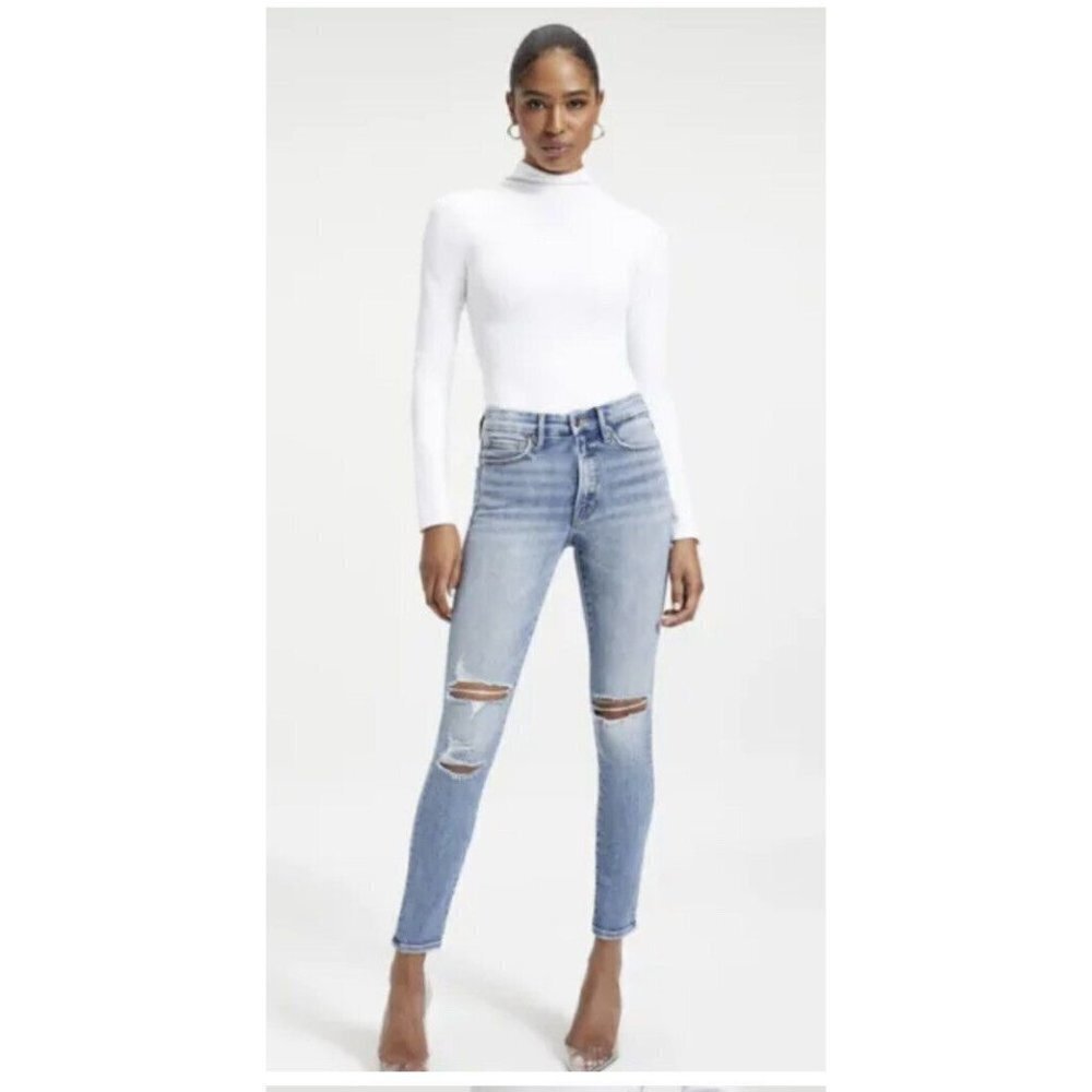 Good American Good Legs Indigo 094 Jeans Size 4/27 $149 NWTS NEW Inseam29” (Y1) - Picture 5 of 12